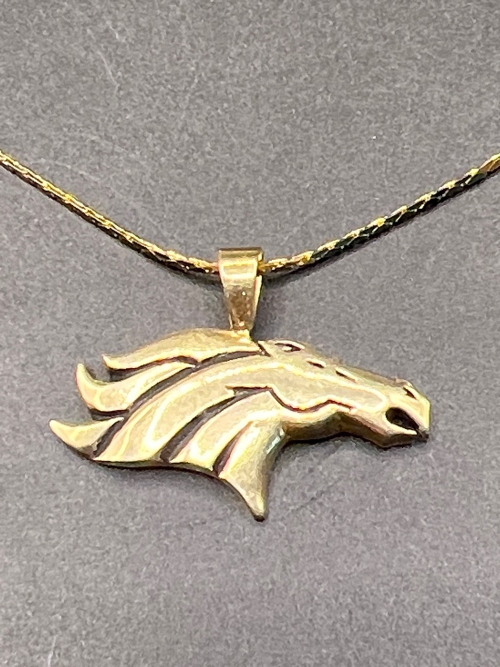 Denver Broncos Horse Head Pendant Necklace